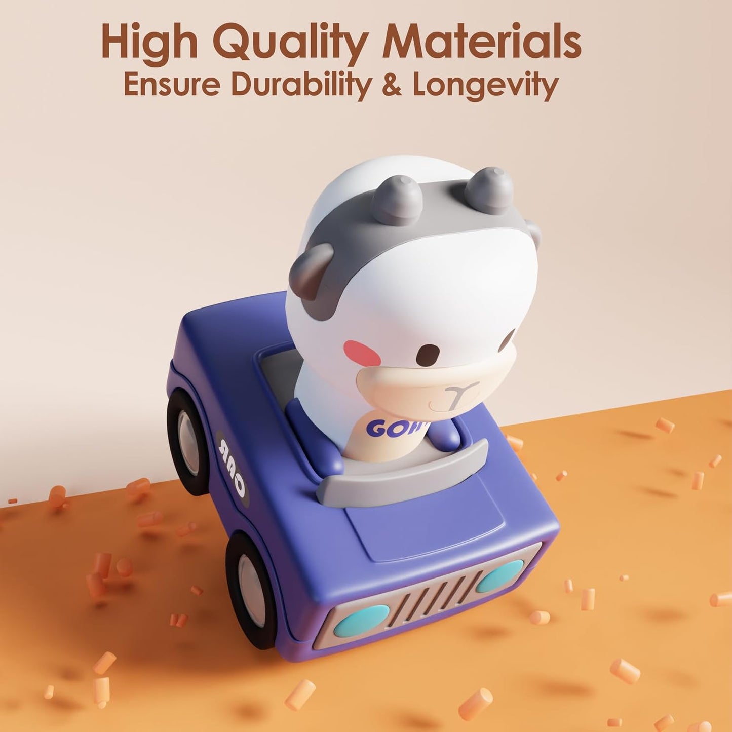 Press to Go Car Toys for Toddlers
