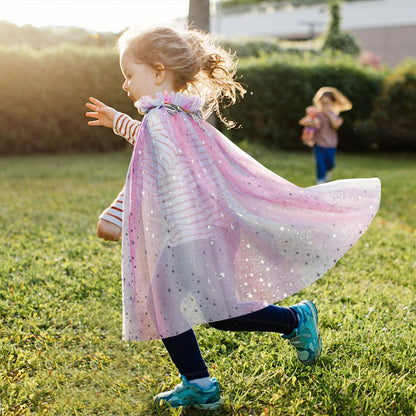 Meland Princess Dress up Clothes for Little Girl, 11Pcs Princess Cape with Crown, Princess Dresses for Girl 3-8 Birthday Gift
