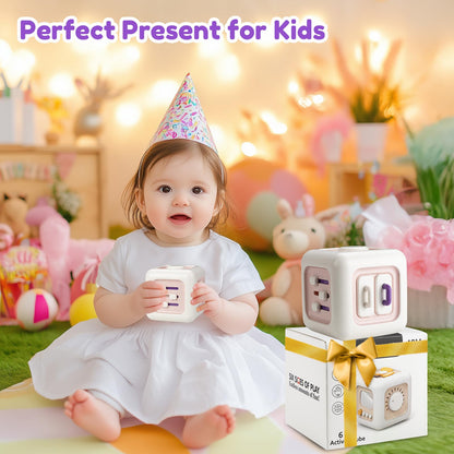 Busy Cube Toys for 1 Year Old Girl Gifts, Montessori for Baby Girl, Travel Sensory Toys for Toddlers 1-3, Learning Fine Motor Skills| 1st Birthday Girl Gifts 12 Months +