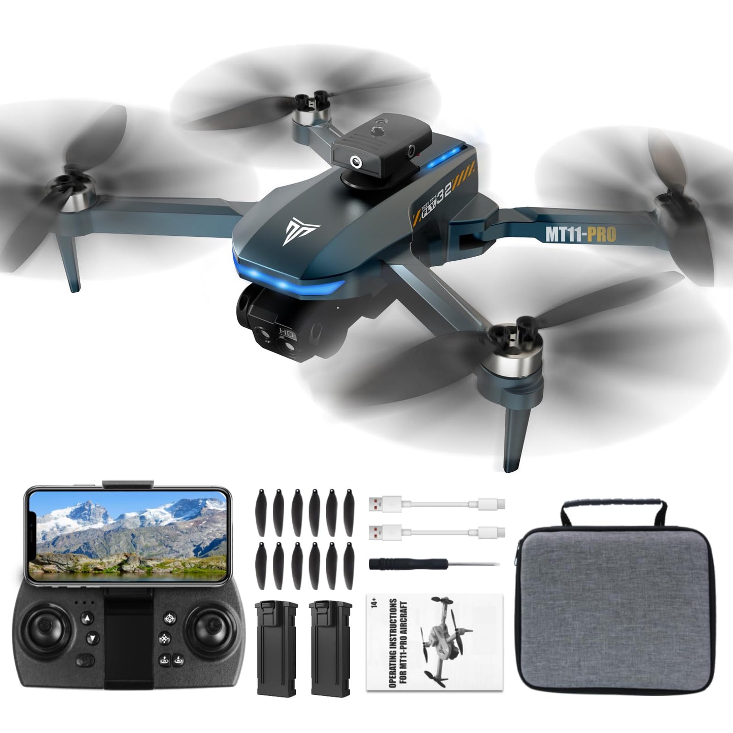 Brushless Motor Drone,90° Adjustable 4K