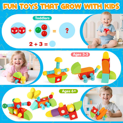 15 PCS Magnetic Foam Blocks for Kids