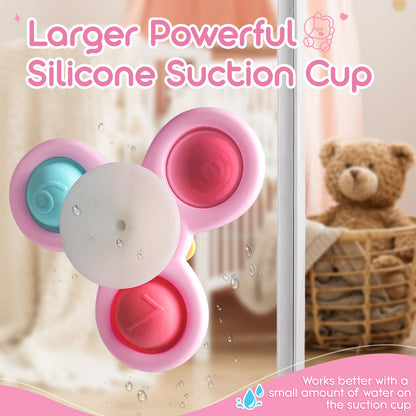 3PCS Pop Suction Cup Spinner Rotatory Toys