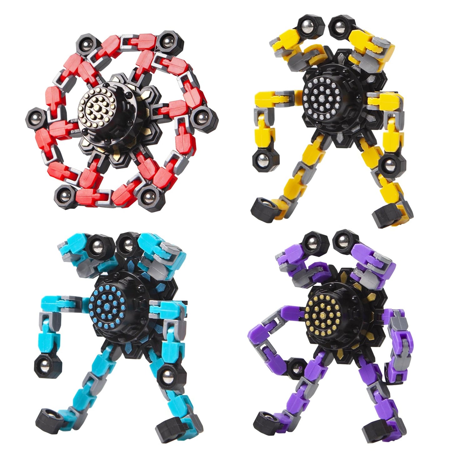 Transformable Fidget Spinners Set