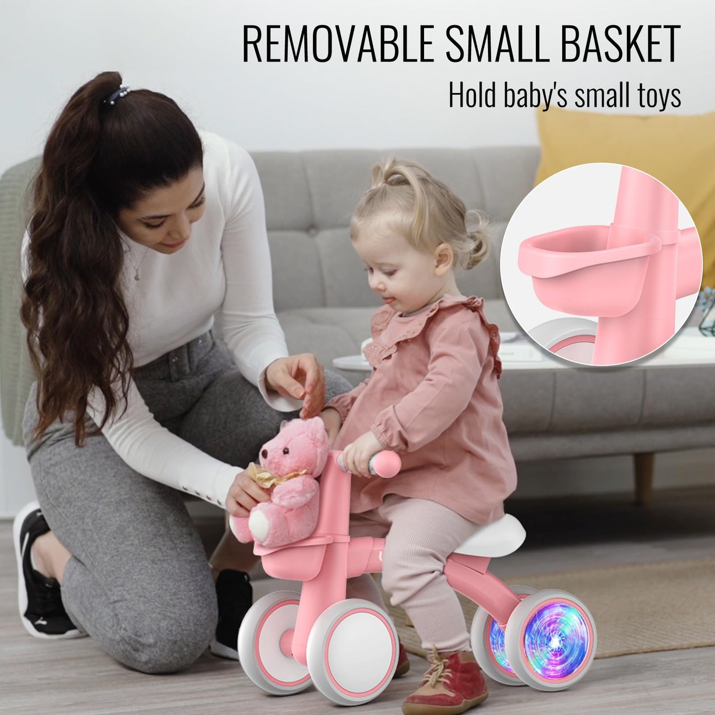 Colorful Lighting Baby Balance Bike Toys