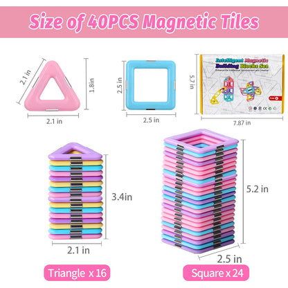 Upgrade Building Blocks Magnetic Tiles Set