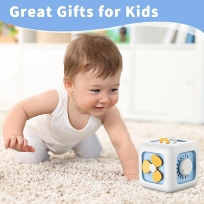 Busy Cube Toys for 1 Year Old Girl Gifts, Montessori for Baby Girl, Travel Sensory Toys for Toddlers 1-3, Learning Fine Motor Skills| 1st Birthday Girl Gifts 12 Months +