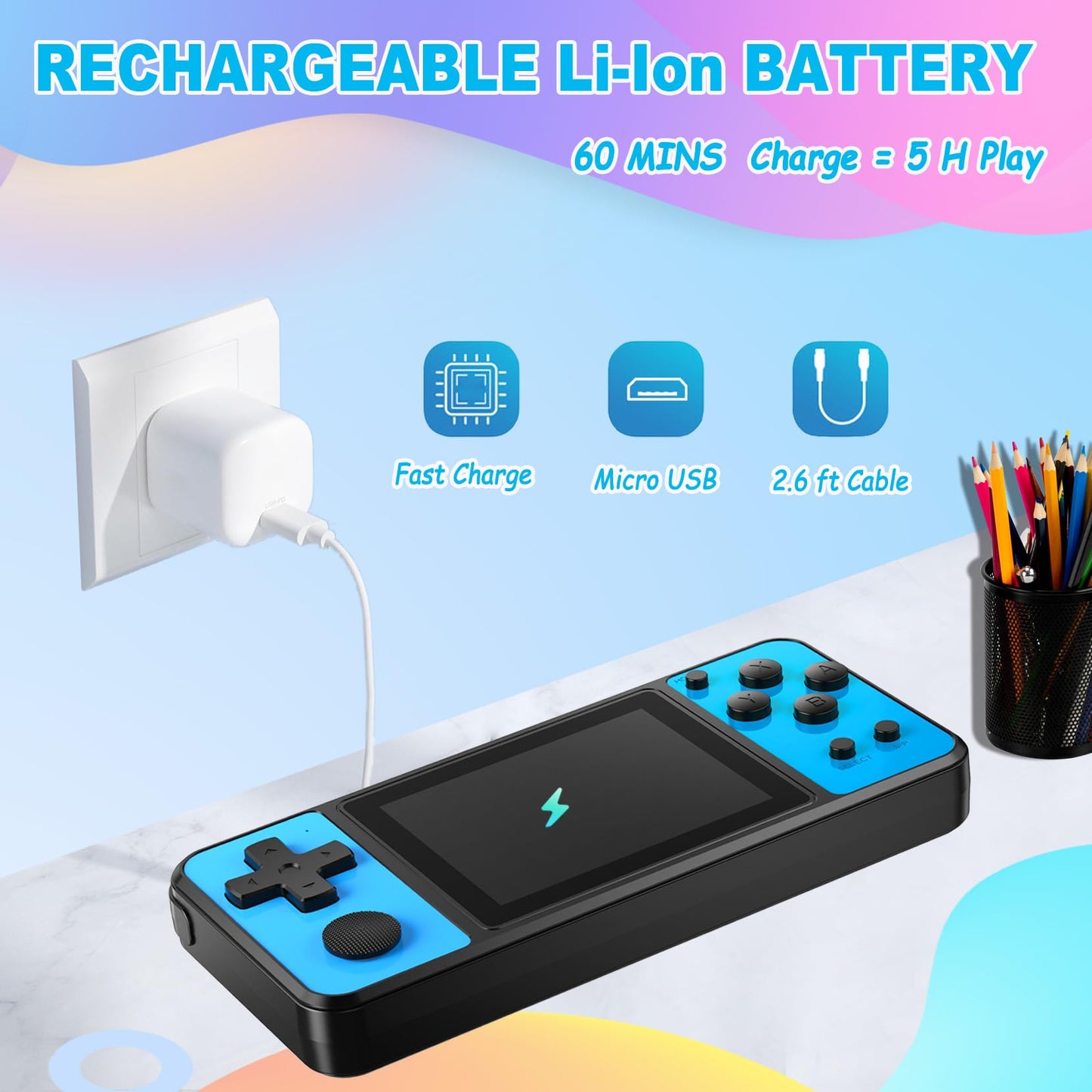 Beico 32 Bit Kids Handheld Games Preloaded 139 Video Games