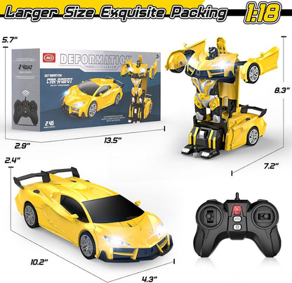 Transform Robot RC Cars with Cool LED Headlights