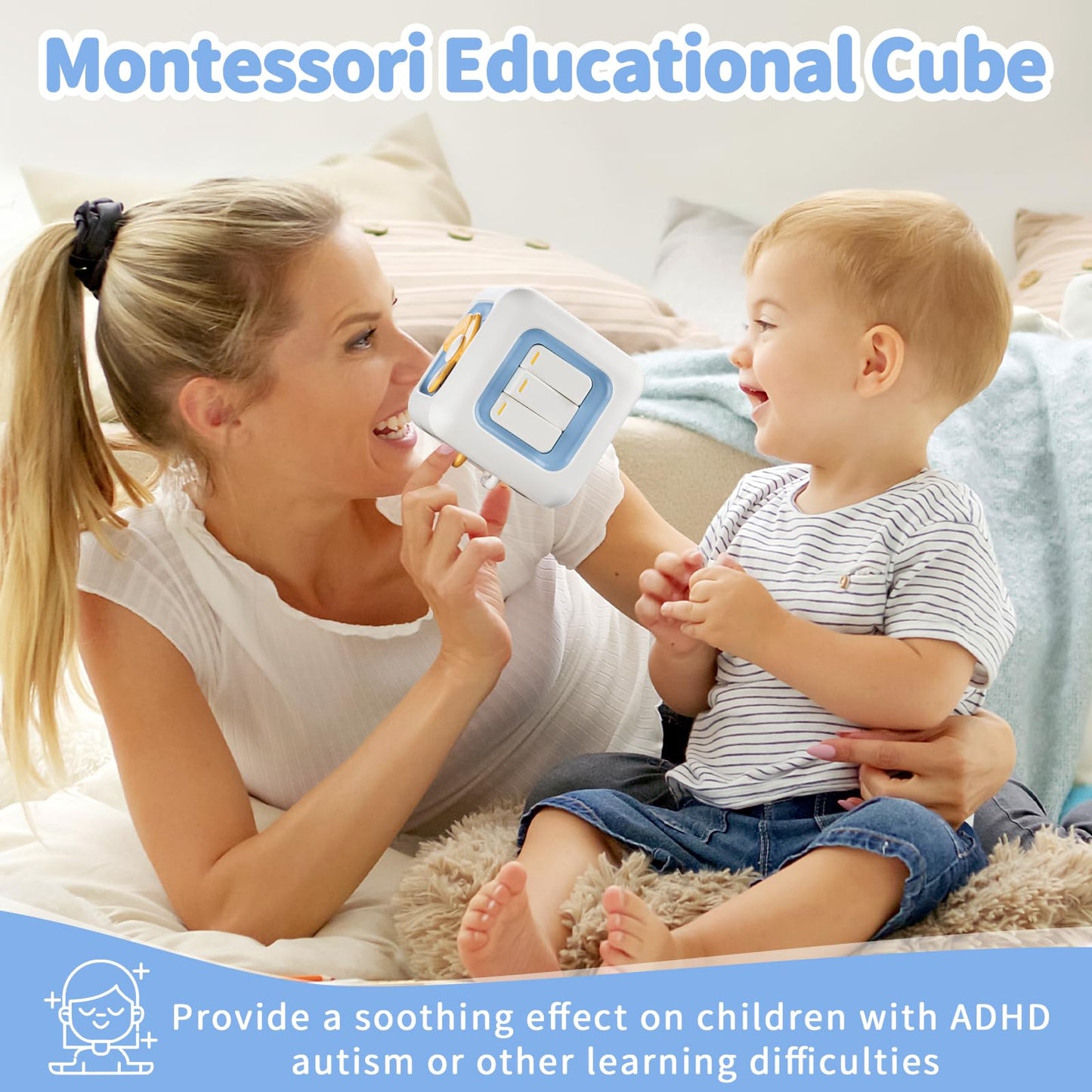 Busy Cube Toys for 1 Year Old Girl Gifts, Montessori for Baby Girl, Travel Sensory Toys for Toddlers 1-3, Learning Fine Motor Skills| 1st Birthday Girl Gifts 12 Months +