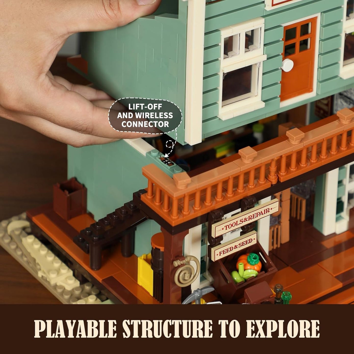 Western General Store Lighting Building-Bricks Set