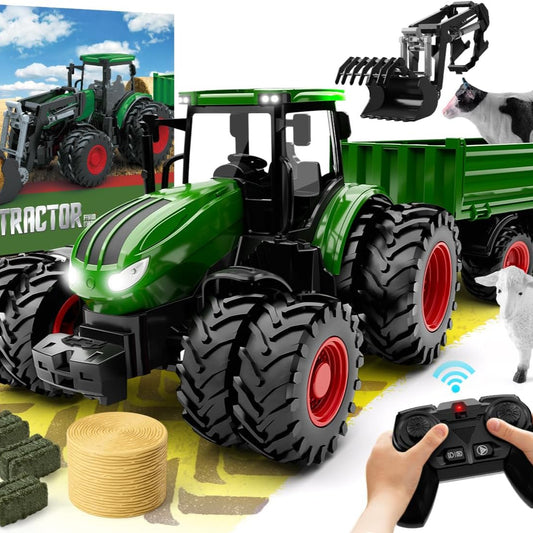 Remote Control Tractor Toy, Kids RC Tractor Set
