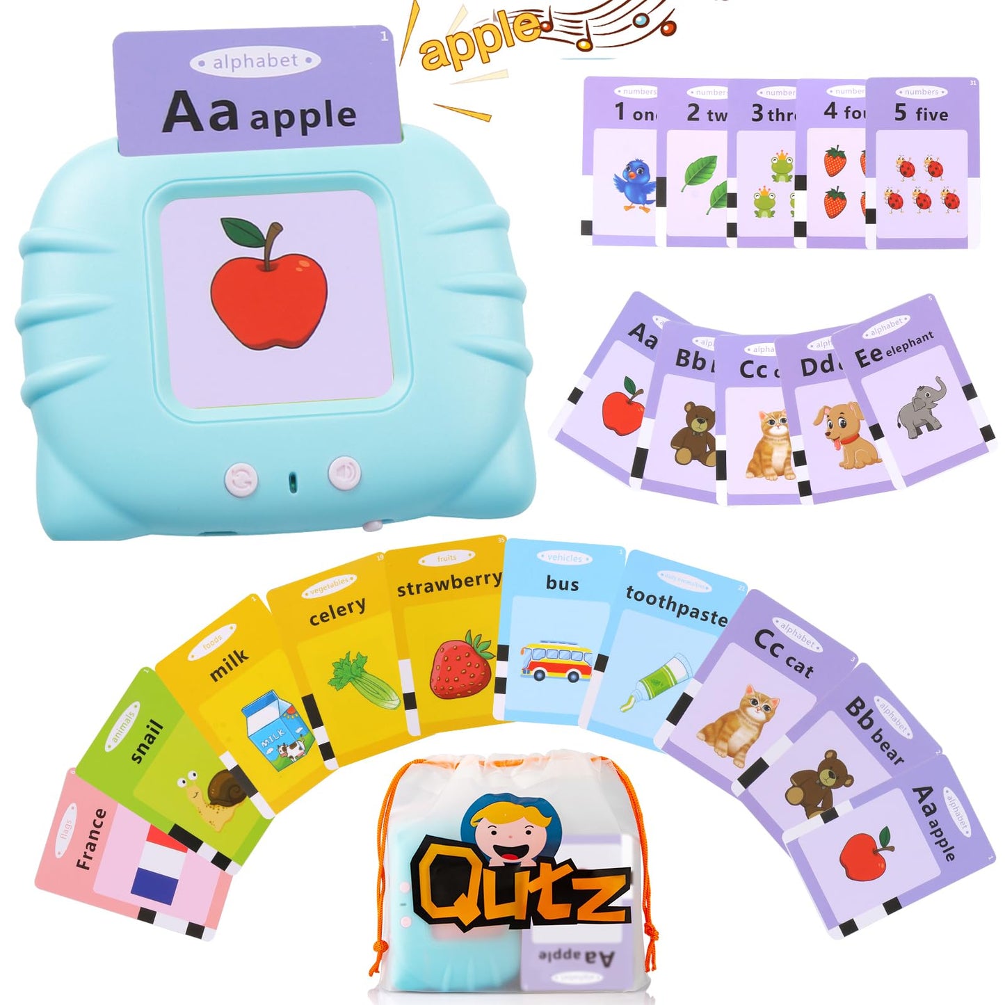 Toddler Toys Sight Words Talking Flash Cards for Ages 2 3 4 Boys and Girls, Autism Sensory Toy for Autistic Children, Learning Educational Montessori Speech Therapy Toys 224 Sight Words