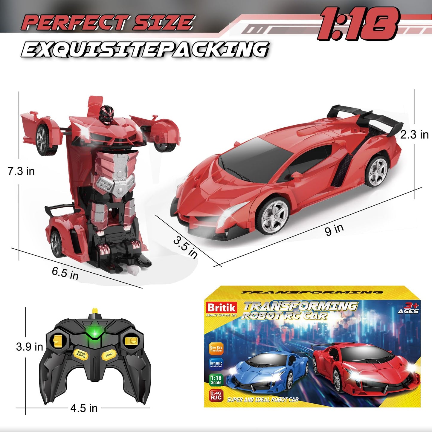 Transform Remote Control Car Toy for Kids