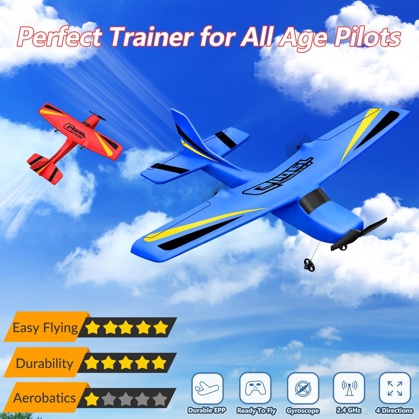 HAWK'S Work 2 CH RC Airplane, RC Plane