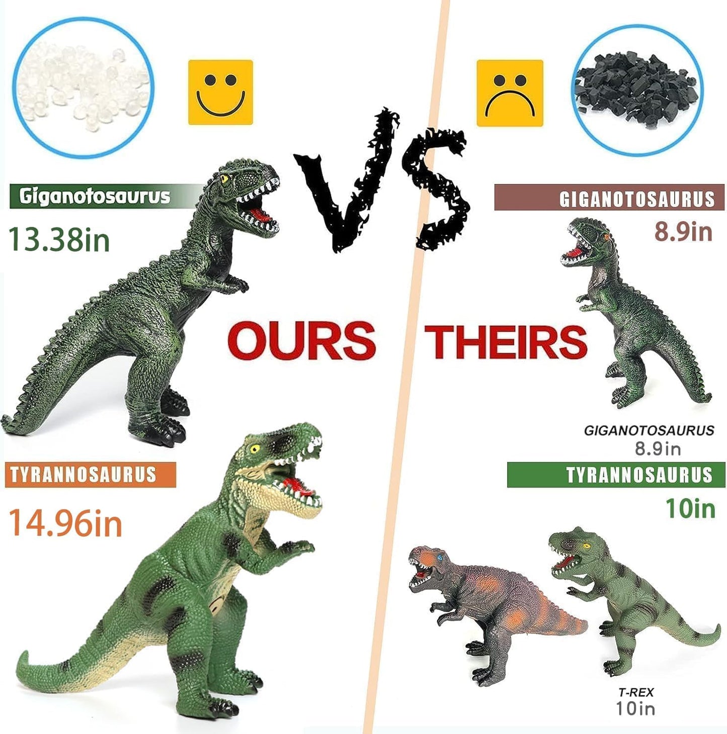 6 Jumbo Soft Dinosaur Toys