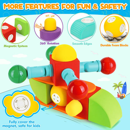 15 PCS Magnetic Foam Blocks for Kids