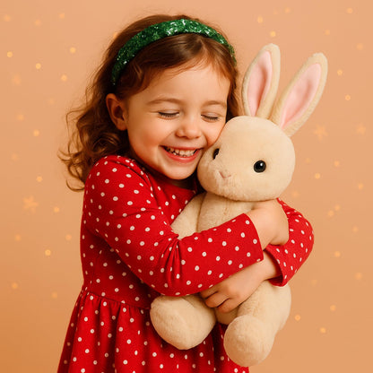 Beige Cream Bunny Rabbit Stuffed Animals Plush Toys for Kids Girls Boys Baby Birthday Bedtime Gift,17.7 inches