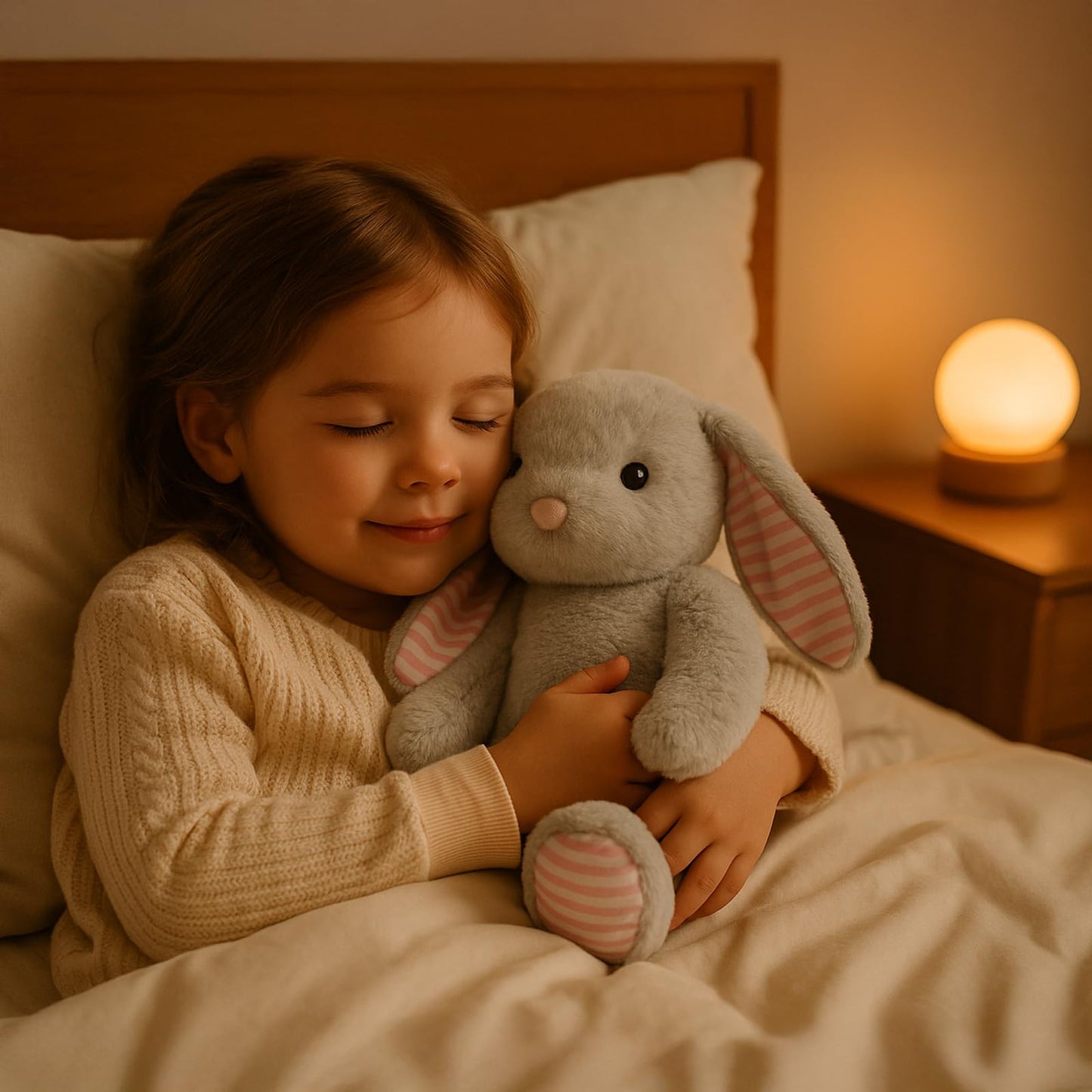 Beige Cream Bunny Rabbit Stuffed Animals Plush Toys for Kids Girls Boys Baby Birthday Bedtime Gift,17.7 inches