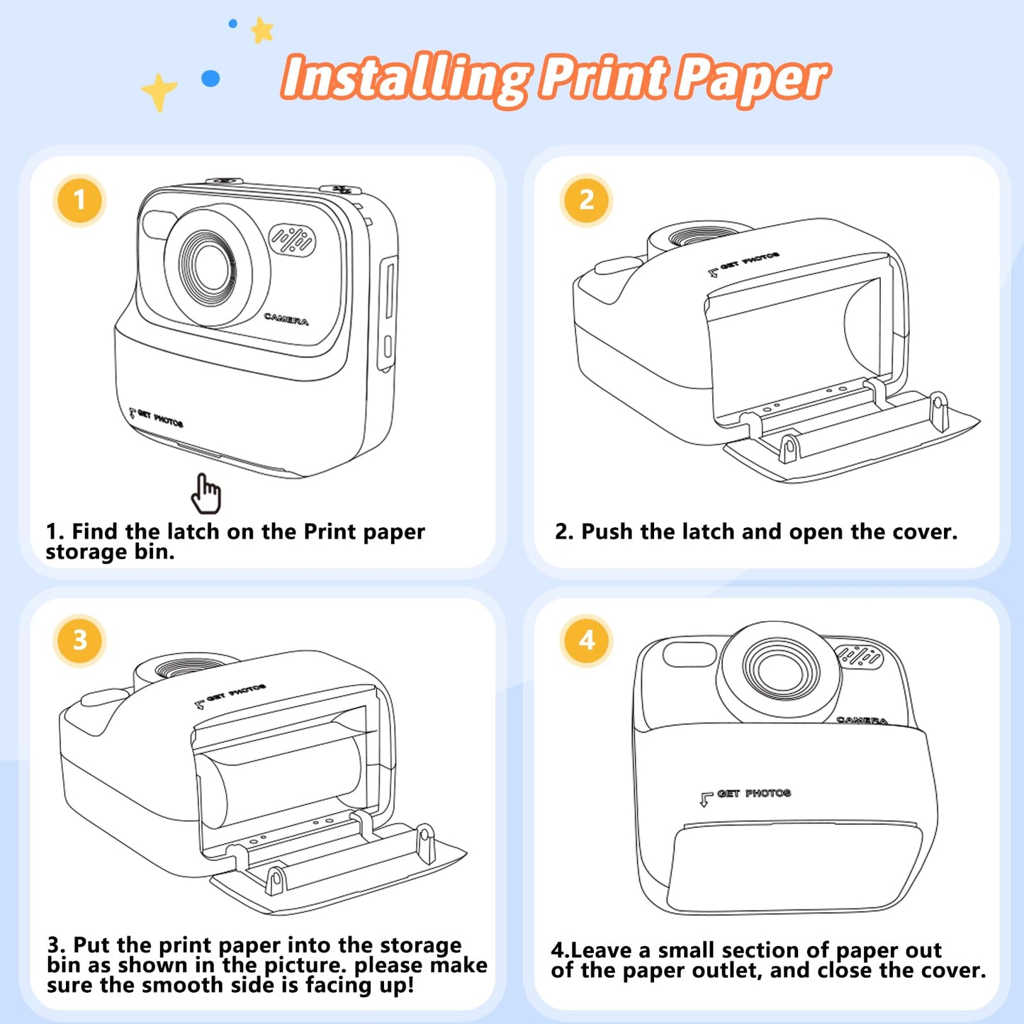 Upgrade Kids Camera Instant Print for Boys and Girls