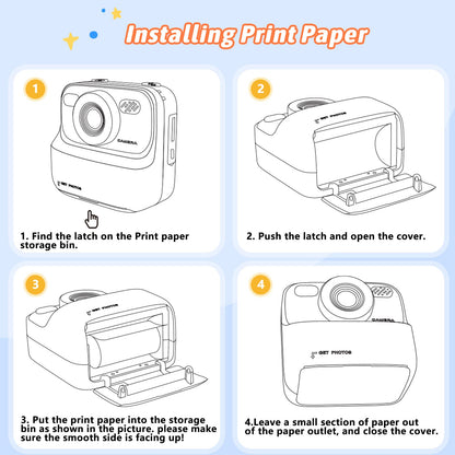 Upgrade Kids Camera Instant Print for Boys and Girls