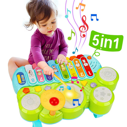 3 in 1 Piano Keyboard Xylophone Drum Set