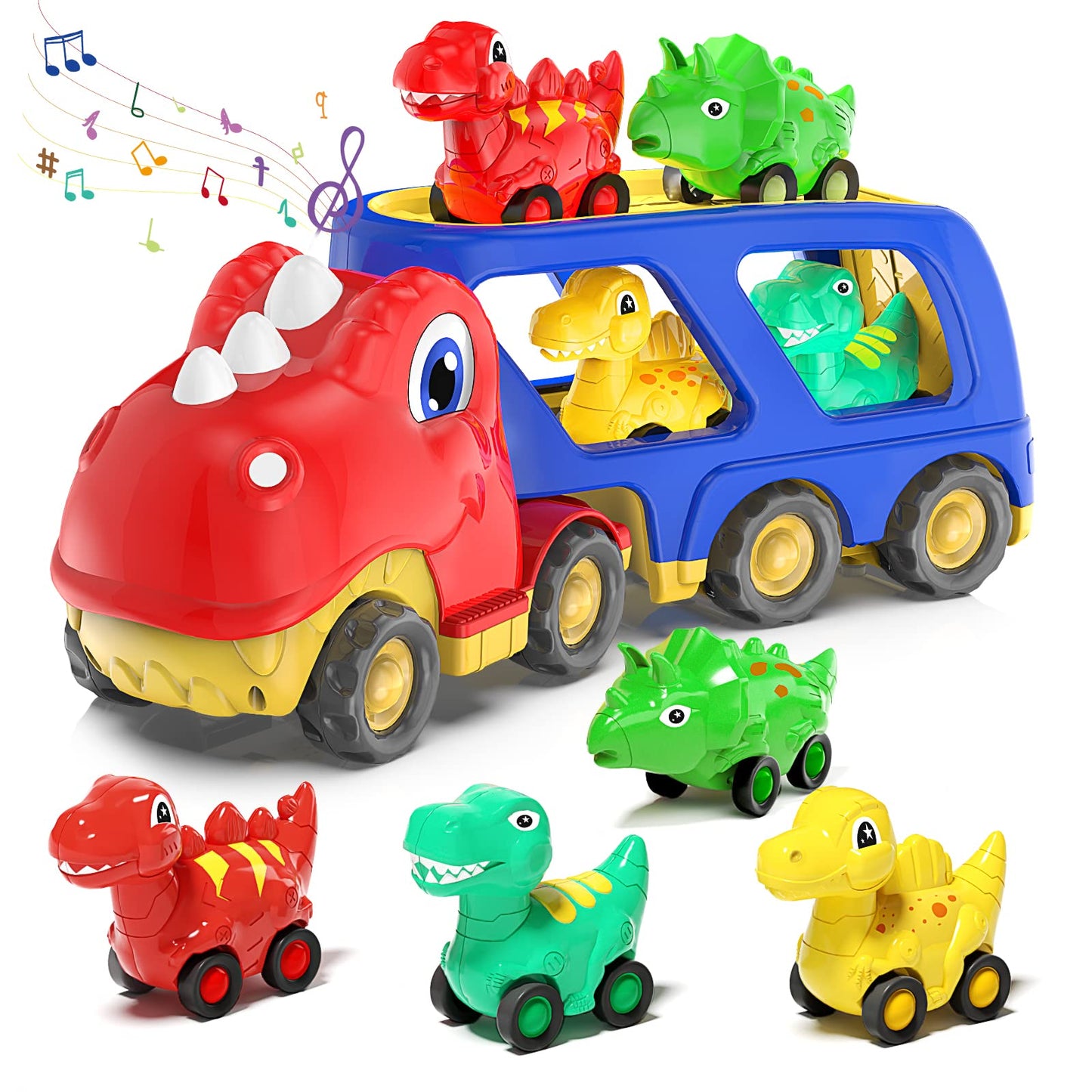 Dinosaur Friction Power Carrier Truck Toy