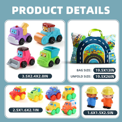 12 PCS Soft Rubber Car Toys