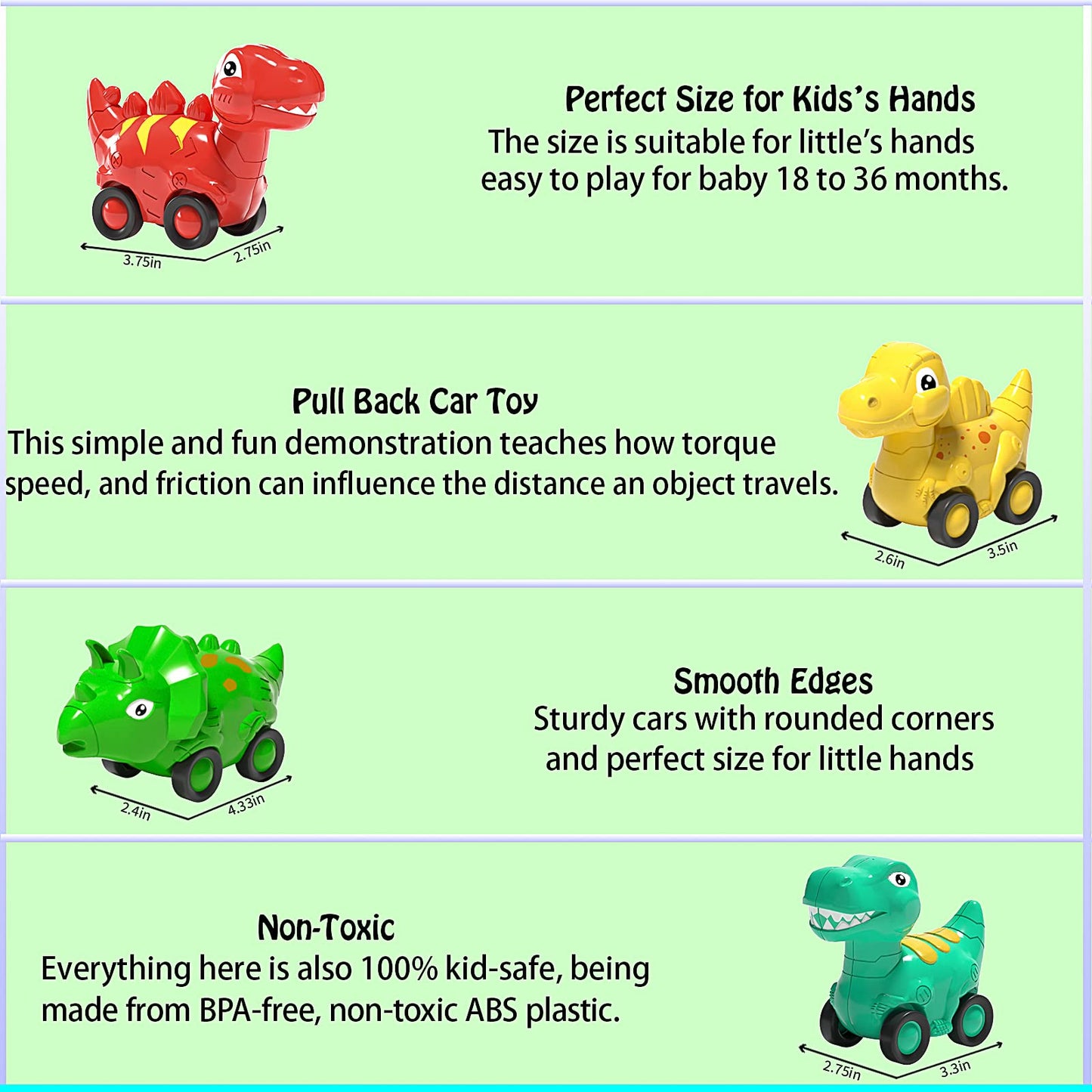 Dinosaur Friction Power Carrier Truck Toy