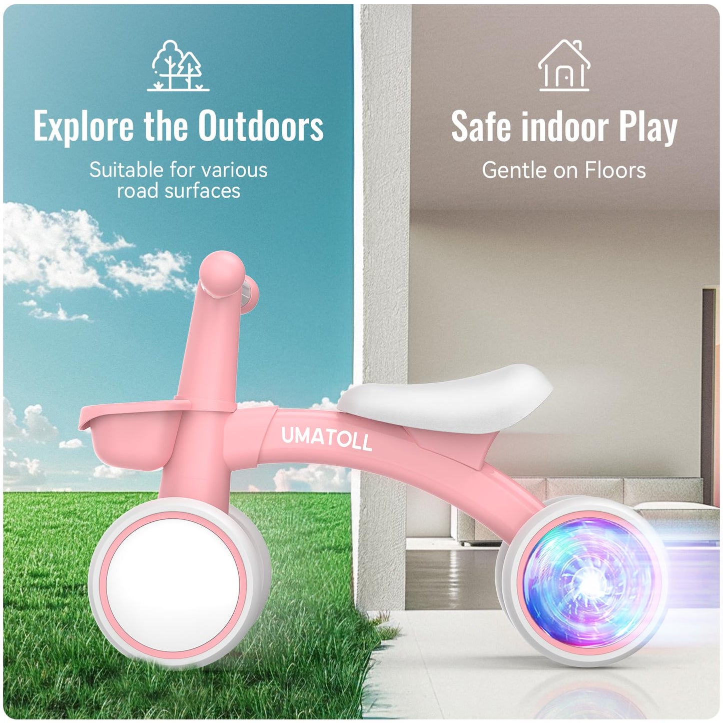 Colorful Lighting Baby Balance Bike Toys