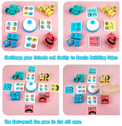 Wooden Face Changing Magic Cube Game
