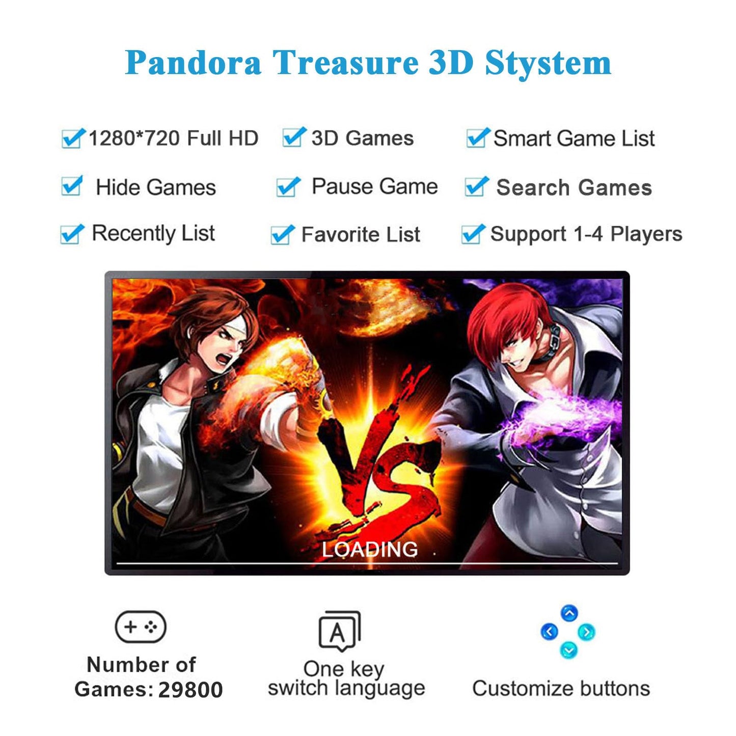 GWALSNTH 29800 in 1 Pandora Box 60S Arcade Console