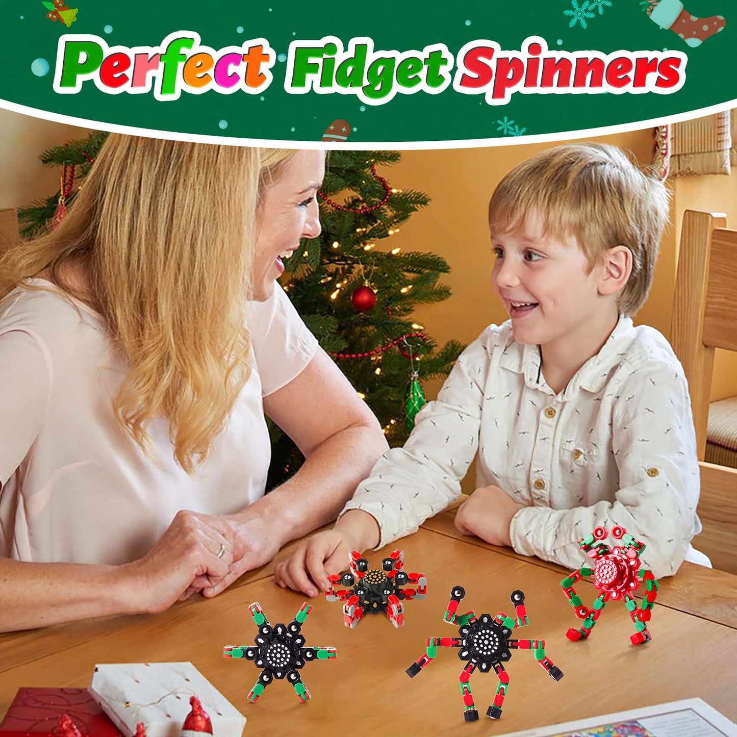 Transformable Fidget Spinners Set