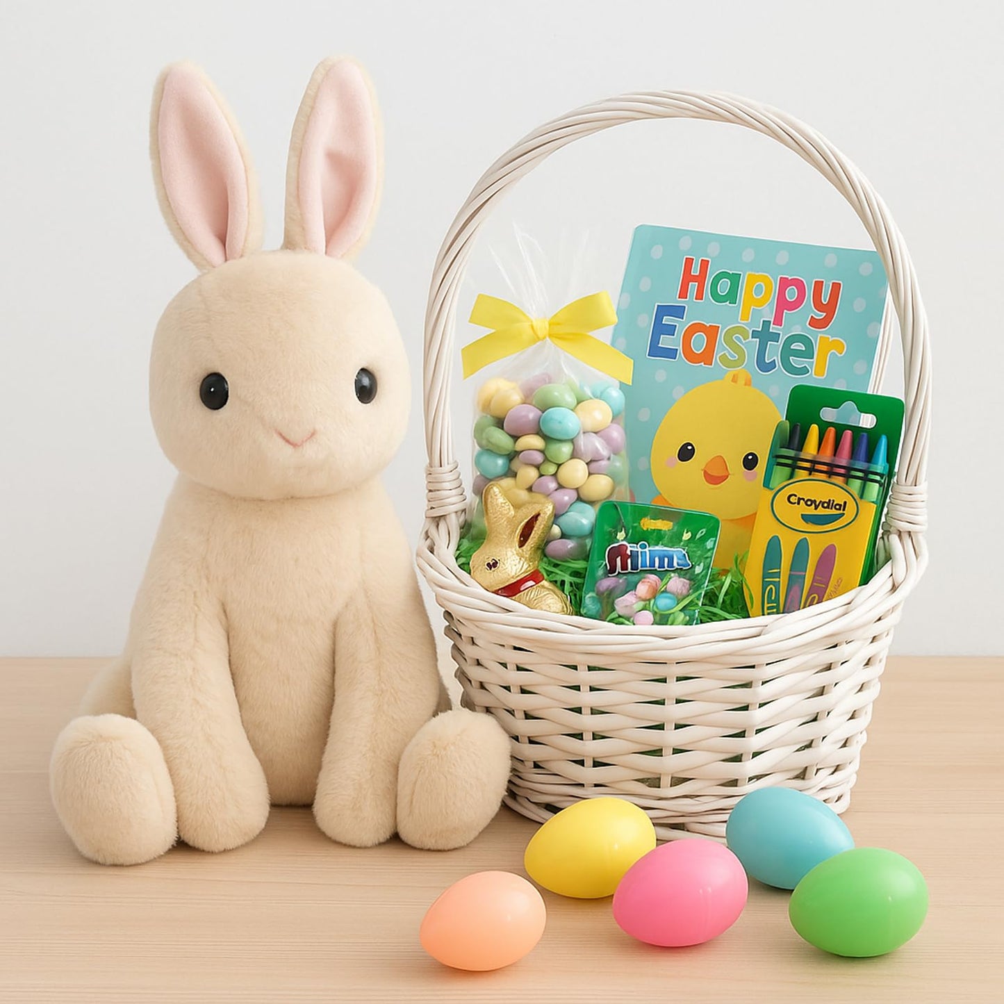 Beige Cream Bunny Rabbit Stuffed Animals Plush Toys for Kids Girls Boys Baby Birthday Bedtime Gift,17.7 inches