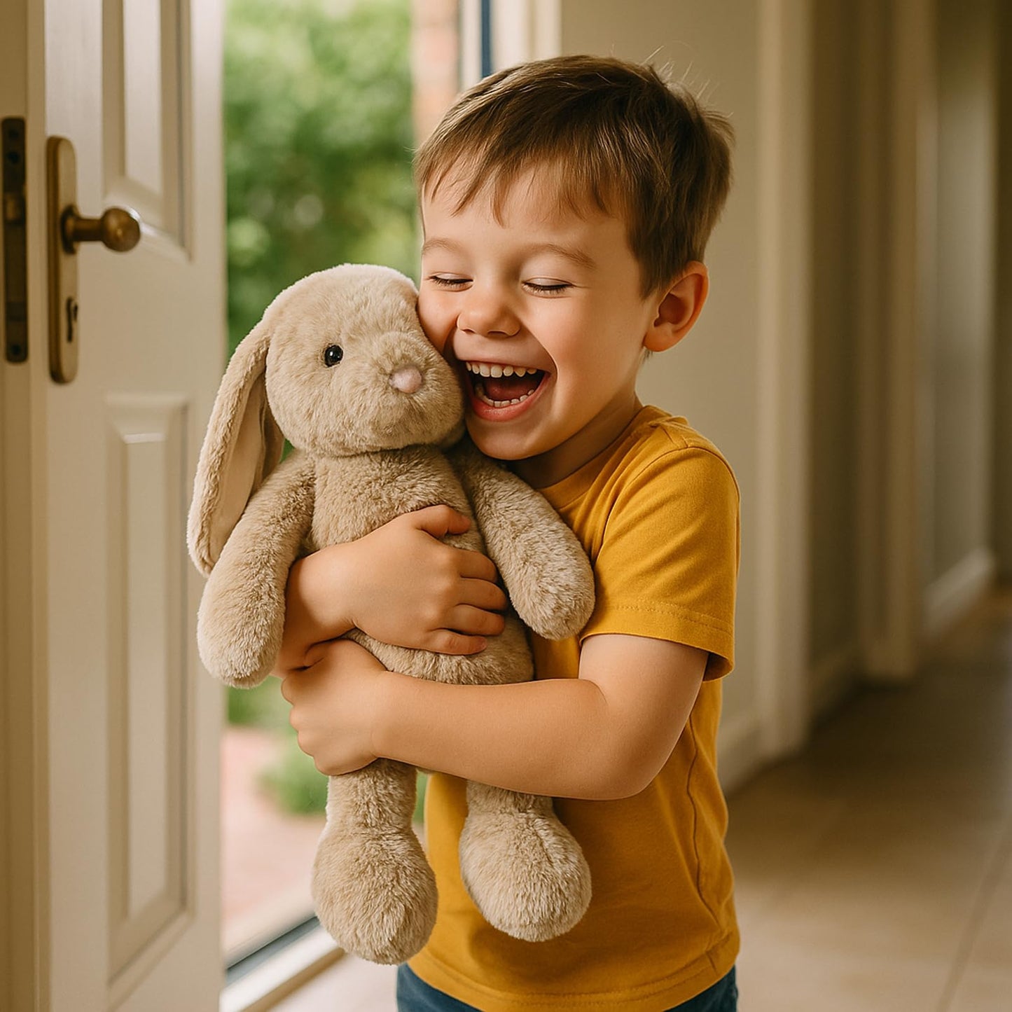 Beige Cream Bunny Rabbit Stuffed Animals Plush Toys for Kids Girls Boys Baby Birthday Bedtime Gift,17.7 inches