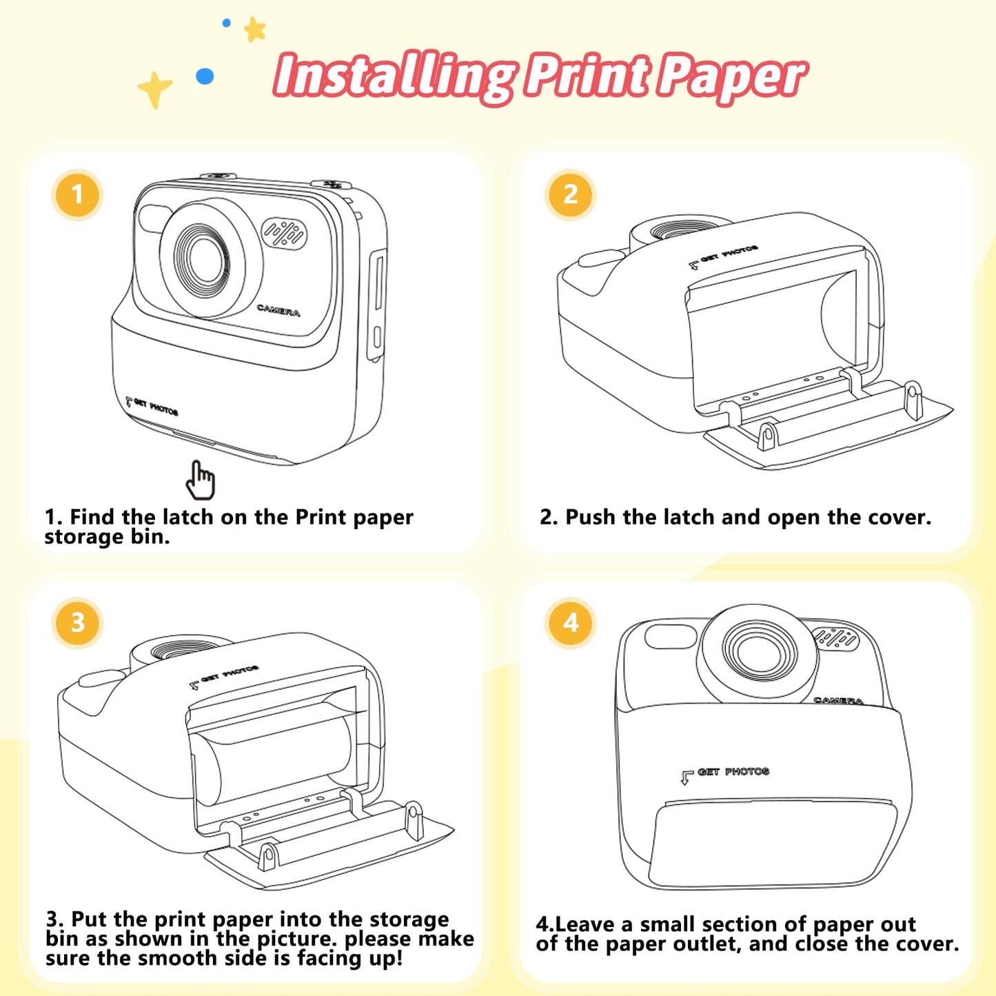 Upgrade Kids Camera Instant Print for Boys and Girls