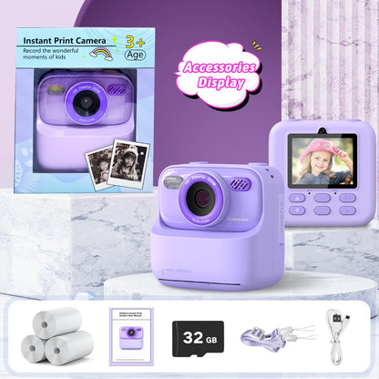 Upgrade Kids Camera Instant Print for Boys and Girls