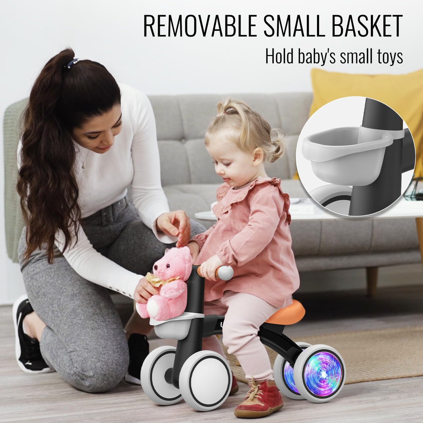 Colorful Lighting Baby Balance Bike Toys