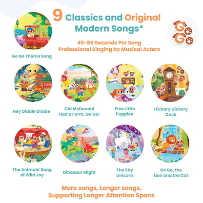 GO GO Creative Nursery Rhymes: Nursery Rhyme Books, Sound Books, 9 Songs, Musical Books for Toddlers 1-3, Talking Books for Toddlers 1-3, Music Books for Toddlers 1-3, Baby Music Book