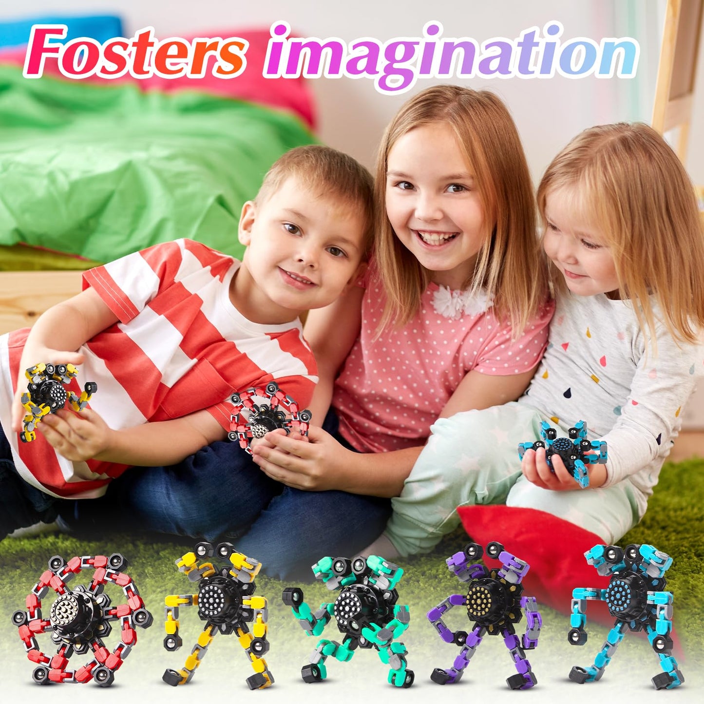 Transformable Fidget Spinners Set