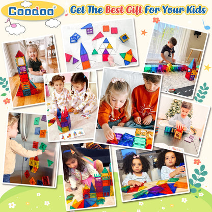 100PCS Magnetic Tiles STEM Building Toys Set