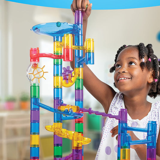 Glowing Marble Run Construction Set
