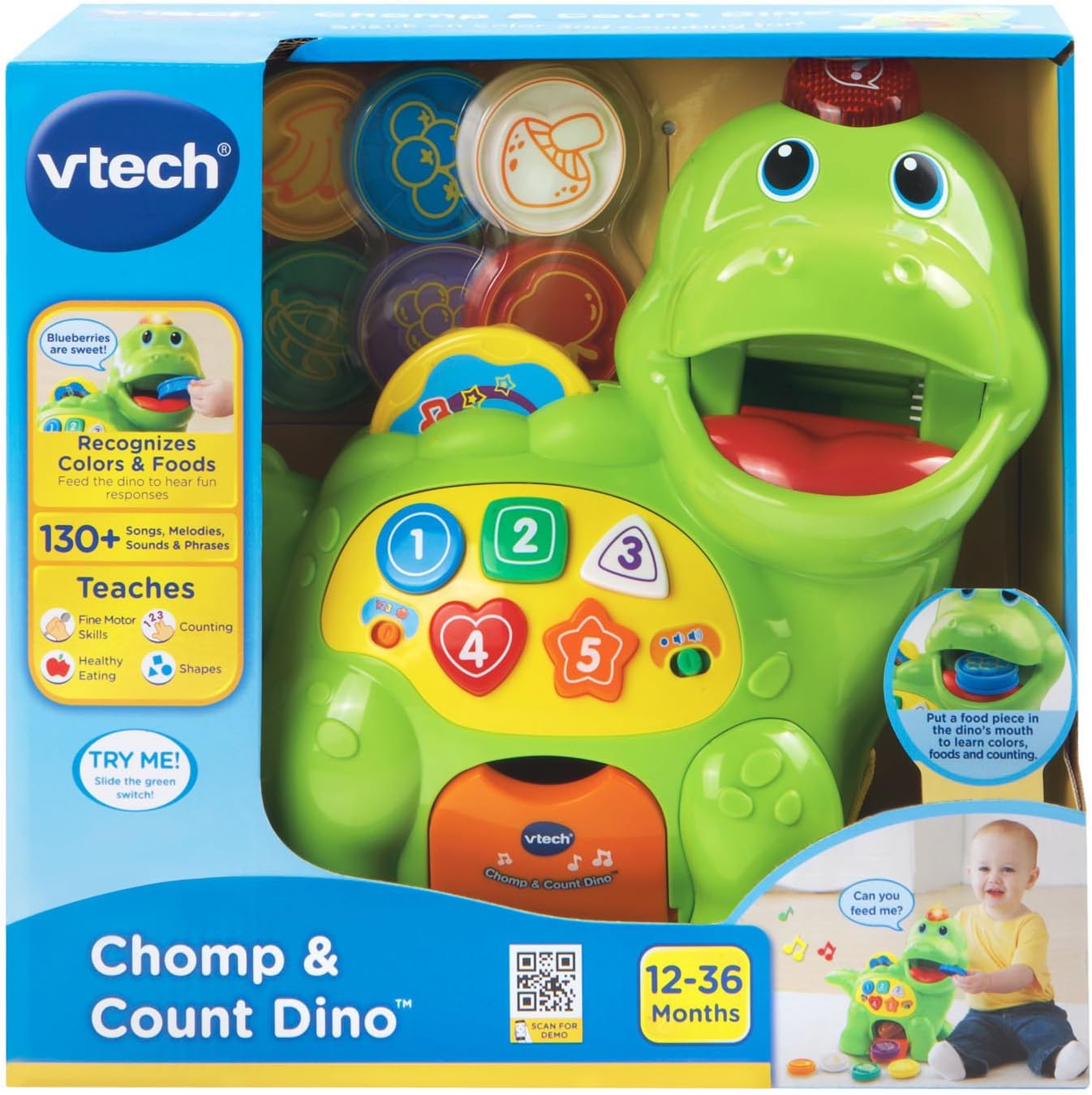 VTech Chomp &Count Dino, Green