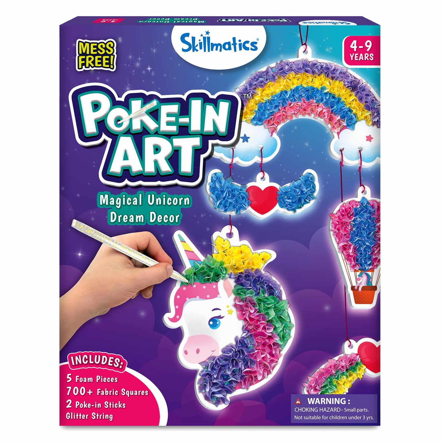 Skillmatics Poke-in Art - Magical Princesses, Mess-Free Fun for Kids, DIY Wood Craft Kits, Creative Activity, Gifts for Girls & Boys Ages 4, 5, 6, 7, 8, 9