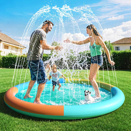 Non-Slip Splash Pad 67" Extra Large Sprinkler for Kids
