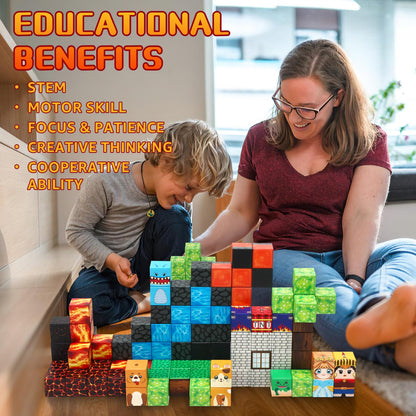 102PCS Ice Castle Magnetic Tiles, 3D Building Blocks STEM Educational Kids Toys for Pretend Play, 3 4 5 6 7 8 Year Old Birthday Gifts for Boys and Girls, Preschool Learning Toys for Birthday