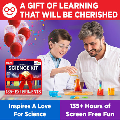 Doctor Jupiter My First Science Kit for Kids Ages 4-5-6-7-8| Birthday Gift Ideas for 4-8-12 Year Old Boys & Girls| Toy Stem Kit with 100+ Experiments| Learning & Educational, Summer Activities