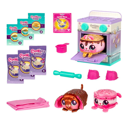 Cinnamon Treatz Oven – Interactive Bake & Reveal Oven Playset with Mystery Scented Plush (Cinnamon Pooch, Fondant Feline, or Strawberry Swirl), Mixing Tools, Dough, & Accessories, 5+