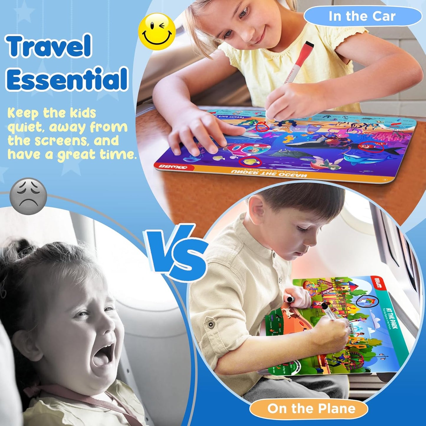 Search and Find Activity Books for Kids Ages 3-5, Toddler Travel Games Toys for Car Airplane, Road Trip Activities for Kids Games 4-8, Preschool Learning Activities, Educational Seek Birthday Gifts