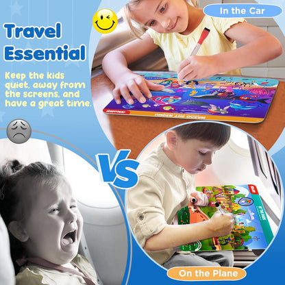 Search and Find Activity Books for Kids Ages 3-5, Toddler Travel Games Toys for Car Airplane, Road Trip Activities for Kids Games 4-8, Preschool Learning Activities, Educational Seek Birthday Gifts