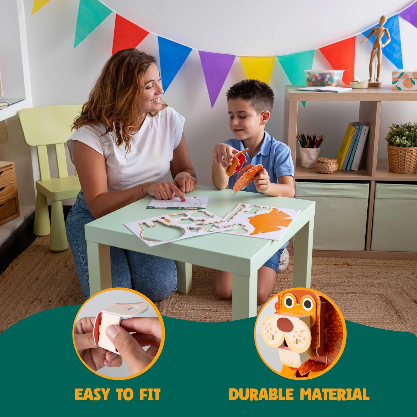 3D Puzzles for Kids Toys Jungle Animals Pack 8 - BONNYCO | 3D Puzzle Jigsaw 6-8 8-13, Educational Girl and Boy Toys, Gifts for Kids Activity, Birthday Gifts for Boys | Rompecabezas 3-D Foam, Christmas